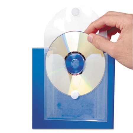 Top Loaded Adhesive CD/DVD Pockets 1 CD/DVD 5 Pack CLEAR